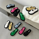 candy color thick sole flip flops women traf clip toe slippers ladies platform jandal femme sandals flat slide shoes