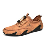 Korean Version Of The New Men's Leather Shoes In Spring Is Breathable, A Lazy Man, A Set Foot, Octopus, Fish And Beans