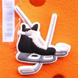 1pcs Nice Gymnastics PVC Shoe Charms Hockey Shoe Accessories Skates Decorations fit Croc Bracelet Kids Gifts