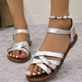 Breakj 2025 Summer New Shoes Fashion Flat Shoes Sandals Roman Shoes Beach Shoes Women's