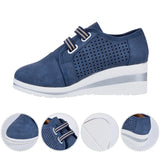 2022 New High Heel Lady Casual Women Sneakers Leisure Platform Shoes Breathable Height Increasing Shoes Women Flats Plus Size