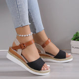 Breakj Word With Slope And Fish Mouth Sandals Women Summer New Buckle Outside Wearing Beach Cool