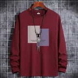 sleeve t-shirt men's Pure Cotton autumn and winter new fashion brand T-shirt bottom Shirt Large Men's T-shirt autumn