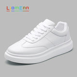 White Sneakers 2021 Unisex Leather Platform Sneakers Black Red Tennis Vulcanized Casual Sports Shoes Large Size