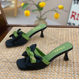 Breakj Slippers Women Wear A Word To Drag 2024 New Square Fashion Fairy Wind And Cold