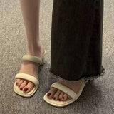 Breakj And Word With Small Cool Slippers Wearing Women 2025 Summer New French Fashion Temperament High-Heezy