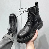 Top Boots Fashion Versatile High Top Men Shoes Motorcycle Boots Comfortable Breathable Winter Non-slip