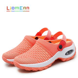 Cushion Women's Summer Sandals 2022 Designer Closed Toe Platform Sandals Breathable Mesh Clogs Slipper zapatos mujer Size