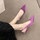 Breakj Women 2025 New Women's Shoes Summer Korean Version Of The Sharp Head In The Heel Tight-Set Feet Fashion Sandals