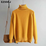 color basic sweater thick Sweater Women Pullover Casual Turtleneck Long Sleeve Knit Sweater Female