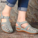Women Sandals Summer Ladies Comfortable Round Toe Ankle Hollow Sandals Female Soft Sole Shoes Drop shipping Plus Size
