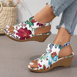 Breakj Size Wedge Sequined Sandals Female Summer 2024 New Lightweight Wedge Heighten