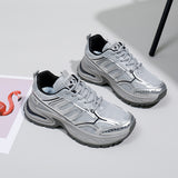 Breakj Korean Version Hollow Out Dad Shoes Spring 2025 New Breathable Student Sneakers Increased Casual