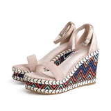 Wedge Sandals Women 23 New Summer Platform Shoes With A Hemp Heel Waterproof
