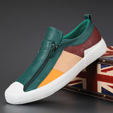 Leather Shoes New Men's Vulcanized Shoes Spring Designer Sneakers Breathable Men Loafers Shoes Soft Sole Comfort Casual