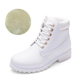 Women Boots Warm Snow Boot Rubber Sneakers Platform Shoes Fur White Boots Lace Up Bota Feminina Punk Schoenen