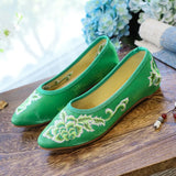 Breakj Shoes Single Shoes Spring And Autumn Fashion Embroidered Cloth Shoes Muller Women's Single Shoes Leisure A Foot
