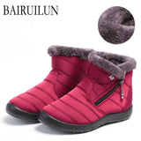 Boots Waterproof Snow Boots Female Plush Winter Boots Women Warm Ankle boots Winter Shoes Women casual flat