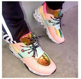 Summer Hot Lady Shoes Women Sneakers Leopard Mesh Breath Women Female Shoes Outdoor Flat Platform Zapatos