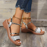 Breakj 2024 New Large Size Fish Mouth Women's Shoes Wedge Women's