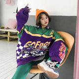 Women Trendy Tops 2020 New Harajuku Style Flame Printing Loose Sweatshirt Casual Oversize Hoodies Hip-hop