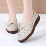 Breakj Hollow Hole Single Shoes 2023 New Mother Shoes Anti-Slip Flat Bottom Mid-Year Casual Singles Women's Large