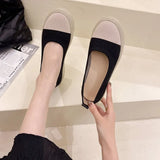 Fisherman Shoes Women's Small Fragrant Spring And Autumn New Korean Version Of Knitted Soft Sole Flying Breathable Single