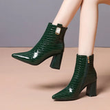New Winter High Quality Women Ankle Boots Zip Pointed Toe High Heels Female Boots Party Shoes Women
