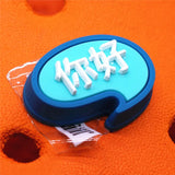 Tai Chi Socks Lip Print Goldfish PVC Buckle Shoe Accessories Decorations Jibz for Croc Charms Shoes fit Bracelet Kids