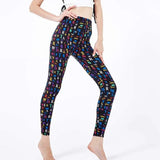 Polyester High Quality Stretchy Workout Leggings Women Printed Outwear Running Leggins Ankle Length