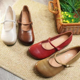 Breakj Women's Soft Soled Ballet Shoes Fashion Casual Round Toe Single Shoes Women's Mary Jane Shoes Simple Flat Shoes Ladies