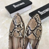 Women's Flat Shoes Autumn New Fashion Serpentine Flat-soled Single Shoes Large Size Women's Shoes