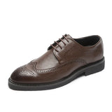 Breakj Style Leather Shoes Black Korean Version British Casual Business Summer Teen Shoes
