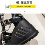 Female Stylish Gothic Zipper High Wedges Sandals Summer Platform Punk Street women's Sandals Fish Mouth Shoes
