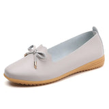 Shoes Butterfly Knot Flat Slip On White Gray Black Hollow Out Breathable Tassel Female Footwear Party Dress Bullet