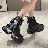 Breakj Martin Boots Female Autumn Winter 2023 New Station Locomotive Boots Female Boots Cartoon Korean Version High Help Ankle