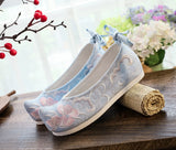 Breakj Shoes Hanfu Shoes Head Cloud Head Head Shoes Inside The Ancient Costume Flat Embroidered Cloth