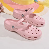 Arrival Women's Flats Sandals Karin Mary Jane Summer Cheap Mule Clogs Ladies Girls Garden Shoes Nursing Work Slippers