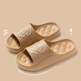 Women's Slippers 2024 Summer Couple Bathroom Platform Non-Slip Home Puppy Cartoon Flip Flops Indoor Outdoor Men Slides