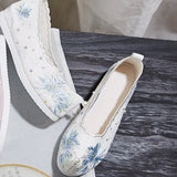 Breakj Shoes Hanfu Shoes Ancient Style Warped Head Shoe Shoe Embroidered Cloth Shoes Women's Singles Shoes Stage Dance