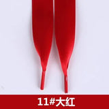 Lace Ribbon Candy Color Double Face Smooth Bud Silk Wide Flat Shoelaces 30
