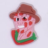 Shoe Buckle Charms PVC Scary Clown Skeleton Chainsaw Luminous Shoes Decorations fit Christmas Cosplay Party Kids