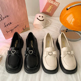 Lolita shoes new sweet bow loafer shoes thick heel platform shoes Japanese soft girl JK uniform shoes college girls women's