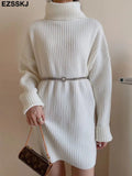 Autumn Winter highneck thick oversize Sweater pullovers Women 2021 LOOSE sweater pullovers female Long