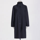 Temperament Angola Red Coat 2025 New Collar Single Buckle High Sense Of Pure Color Long Wind Coat Female