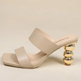 Summer New Fashion Sandals, High Heels, Slippers, Special-Shaped Gourd Heels, Large