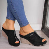 Lady Slope Sandals Women Platform Sandals New Summer Female Fish Mouth Platform High Heels Wedge