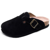 Autumn Men's Closed Toe Slippers Split Leather Clogs Sandals For Men Women Garden Clog Slides Unisex Big Size