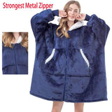 Blanket Men Women Giant Oversize Hoodie Sweatshirt Sweat Hooded Winter Bathrobe Blanket Sherpa Fleece