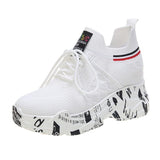 Breakj Womens Sneakers Women's Designer Shoes Tennis Female Woman Fashion Trainers Heels Summer Autumn PU Fabric Retro